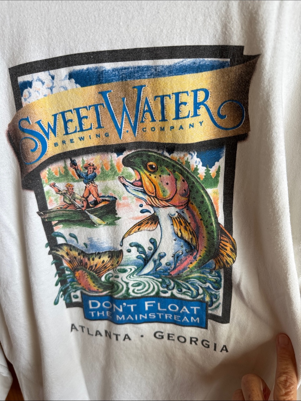 SweetWater Brewing Co White Long-Sleeve Men’s Tee Large